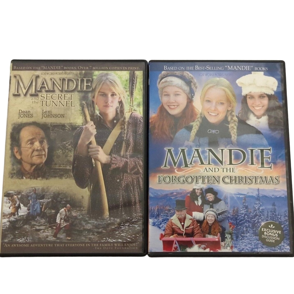 Lot Of 2 DVD Mandie and the‎ Forgotten Christmas Mandie And The Secret Tunnel